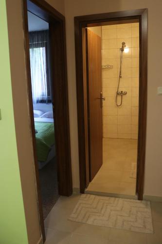 Ett badrum på Winter Аpartments Gerovi