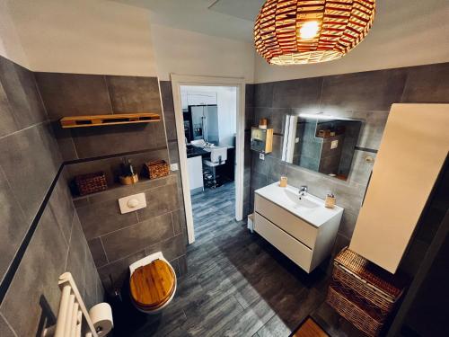 Koupelna v ubytování Casa Petra SALGA