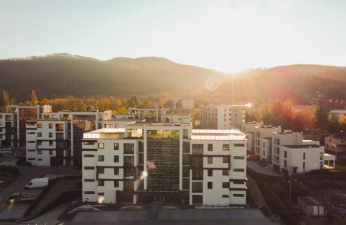 Výhľad na hory alebo výhľad na hory priamo z apartmánu