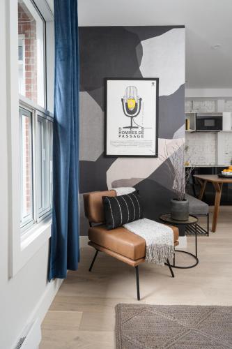 Posezení v ubytování François-Denis Apartments