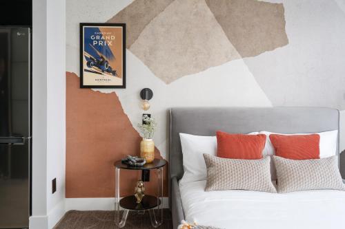 Postel nebo postele na pokoji v ubytování François-Denis Apartments