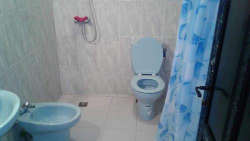 een badkamer met een toilet en een wastafel bij berber house in Taourirt