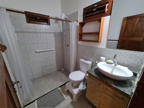 Phòng tắm tại Casa na Beira do Mar, Peroba, Icapuí/CE, Morada Mariana