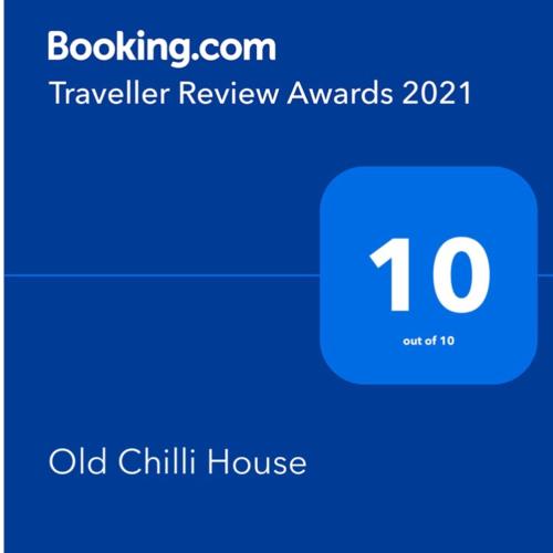 Certifikát, hodnocení, plakát nebo jiný dokument vystavený v ubytování Old Chilli House