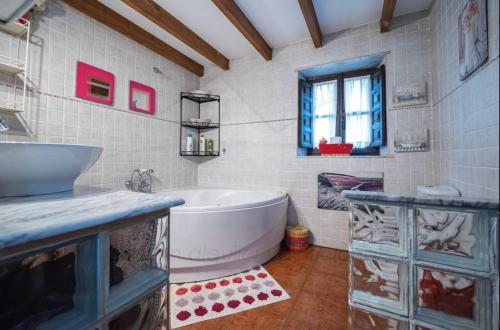 Ванная комната в La casita azul