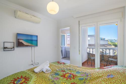 Postel nebo postele na pokoji v ubytování Balcon de Benalmadena Ocean Views