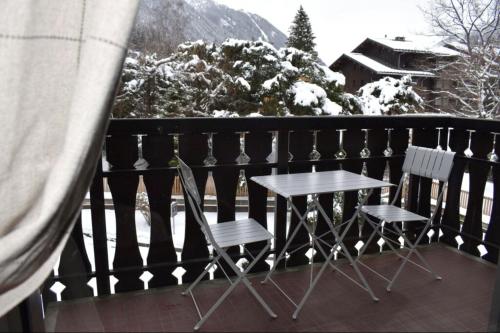 Uma varanda ou terraço em Studio Le 4122 - Chamonix centre Clos du Savoy