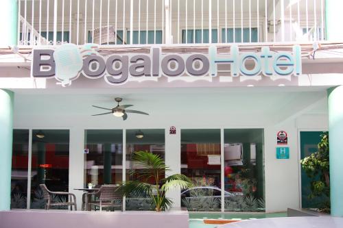 a building with a sign that readsoriaedia at Hotel Boogaloo - Adults Only in El Arenal