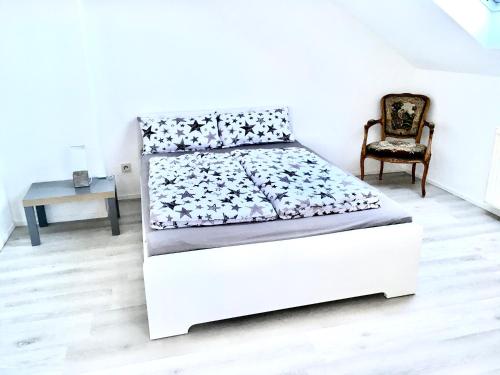 Katil atau katil-katil dalam bilik di Ferienwohnung Bellevue