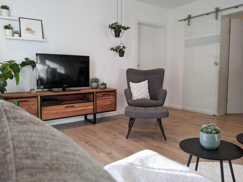 TV a/nebo společenská místnost v ubytování Ferienwohnungen zur Stadtmauer