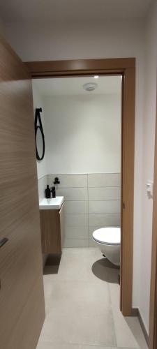 a bathroom with a toilet and a sink at NeoAppart in Barr
