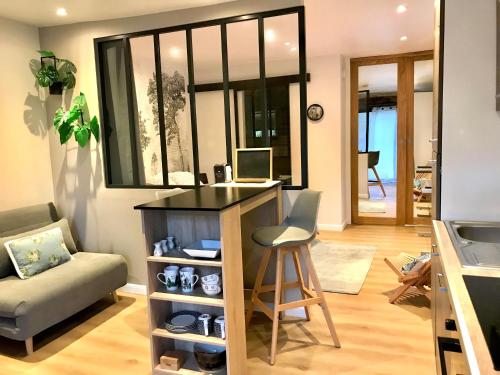 Χώρος καθιστικού στο Petit Loft idéal, Tourisme et Affaires en Vallée du Lot