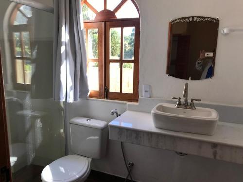 Koupelna v ubytování Hotel Fazenda Castelo Santa Clara