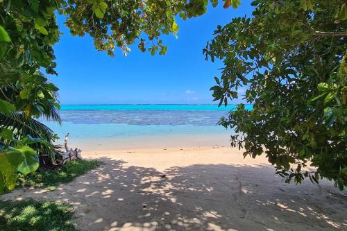 茉莉亞的住宿－Villa Meheana，透过树架欣赏海滩美景