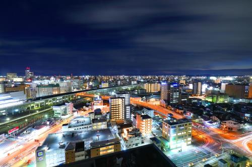 ホテルから撮影された、または一般的な岡山市の景色
