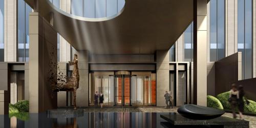 a rendering of the lobby of a building at Crowne Plaza Hohhot City Center in Hohhot