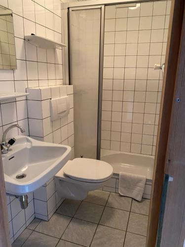 Koupelna v ubytování Bauernhof Plachl