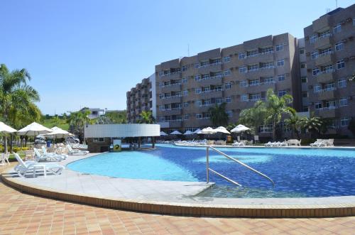 Swimmingpoolen hos eller tæt på Quarto em Gran Lençóis Flat Residence