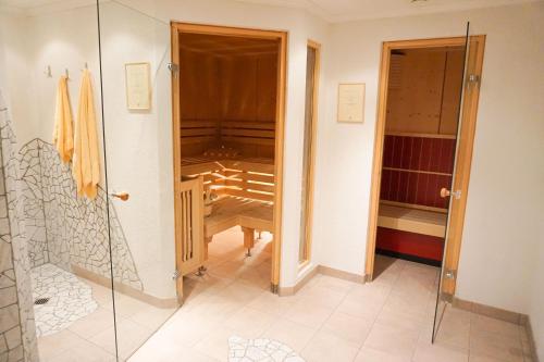 Koupelna v ubytování Pension Angern