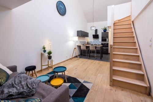 Kuchyň nebo kuchyňský kout v ubytování Duplex de 80m2 dans un village de caractère !