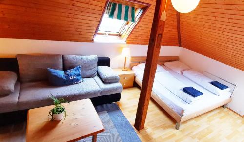 Postel nebo postele na pokoji v ubytování Annemaries Nordseehaus