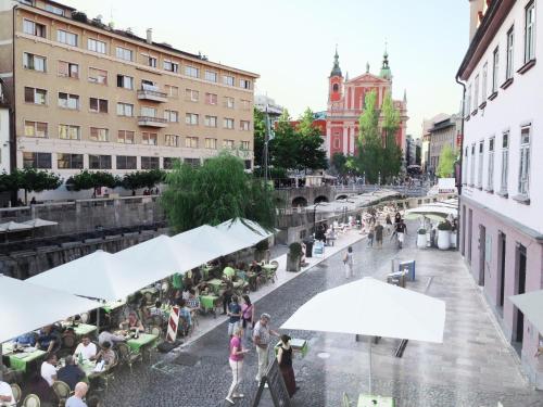 Vista general de Liubliana o vista desde el apartamento