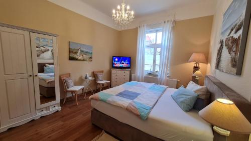 Katil atau katil-katil dalam bilik di Ferienwohnung am Kaiserhof