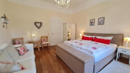 Katil atau katil-katil dalam bilik di Ferienwohnung am Kaiserhof