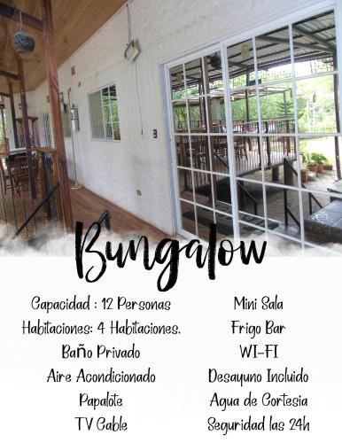 a flyer for a house with a window at Hostal Villas Mexico in San Juan del Sur