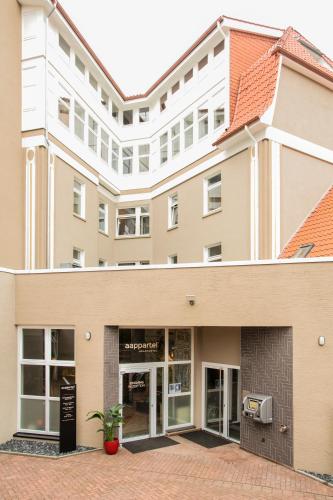 Budova, kde se aparthotel nachází