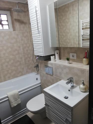 Ett badrum på Apartament Raluca