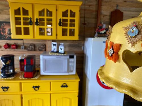 Morada Pé da Montanhaにあるキッチンまたは簡易キッチン