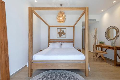 Posteľ alebo postele v izbe v ubytovaní Boho Sapiens Marina - Blue Perlite