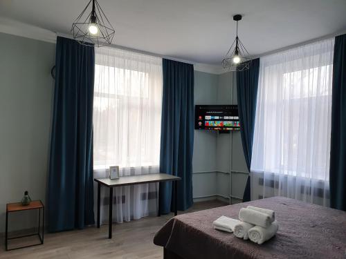Кровать или кровати в номере Park & Pedestrian zone apartment for4