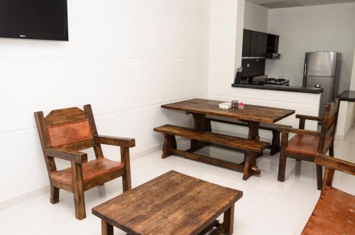 Kuchyň nebo kuchyňský kout v ubytování Hotel Boutique San Rafael
