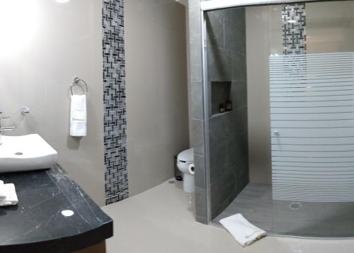 Koupelna v ubytování EXECUTIROOMS VERACRUZ