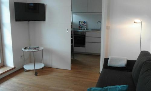 Kuchyň nebo kuchyňský kout v ubytování Ferienwohnung Adlmaier