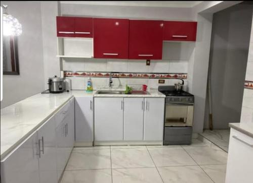 A cozinha ou cozinha compacta de Barranca Beach Apartments