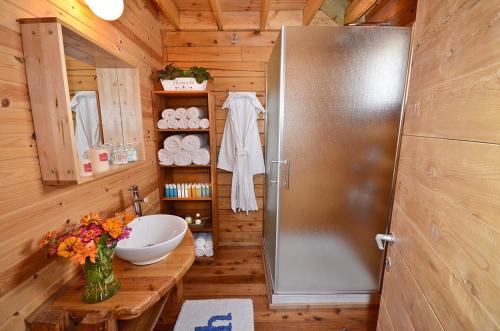 Koupelna v ubytování Yagorov Chalet