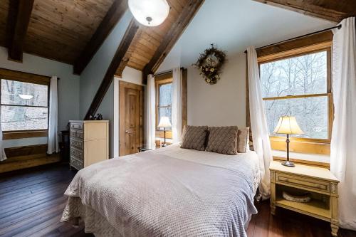 Ένα ή περισσότερα κρεβάτια σε δωμάτιο στο Bluebeary Bungalow