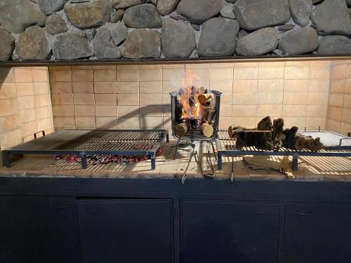 Dapur atau dapur kecil di Hotel De Cielo