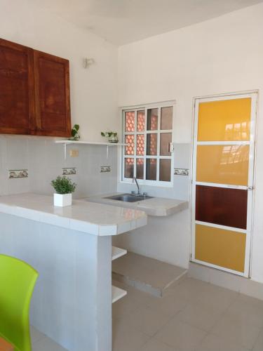 Kuchyň nebo kuchyňský kout v ubytování Mi Bello Cozumel