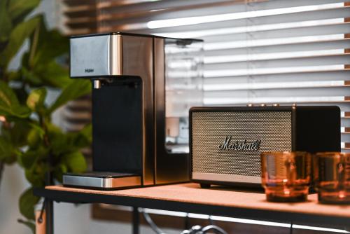 Kuchyň nebo kuchyňský kout v ubytování Humanlive