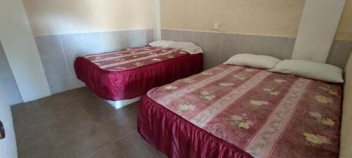 A bed or beds in a room at Hotel las cúpulas