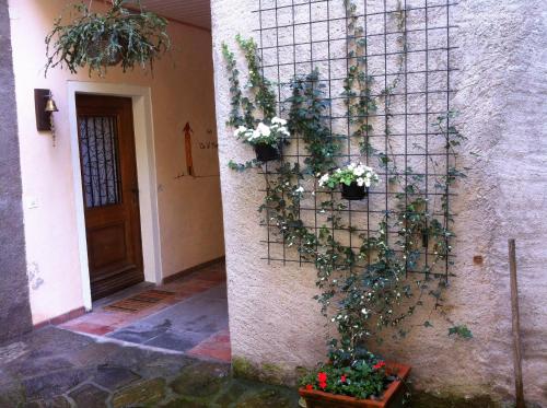 a building with a wall with plants and flowers on it at Ca' di Pincia in Astano