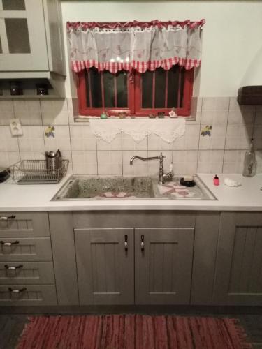 Dapur atau dapur kecil di ΦΙΛΥΡΑ ΠΕΤΡΙΝΟ