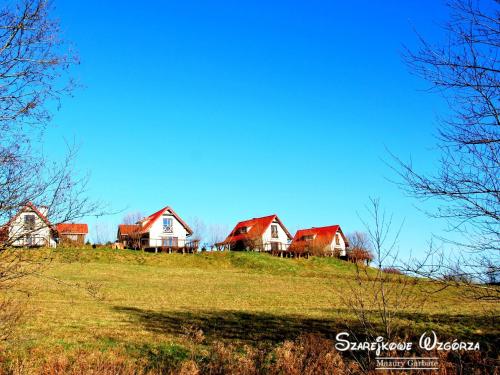 a group of houses on top of a hill at Szarejkowe Wzgórza in Szarejki