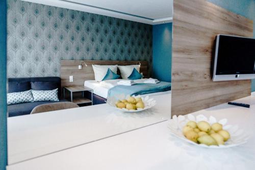 Ένα ή περισσότερα κρεβάτια σε δωμάτιο στο Haus am See Luxury HS 947