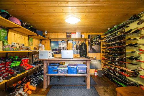 a room filled with lots of bottles of wine at Skyta in Vorokhta