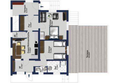 Gästehaus Flöryの見取り図または間取り図